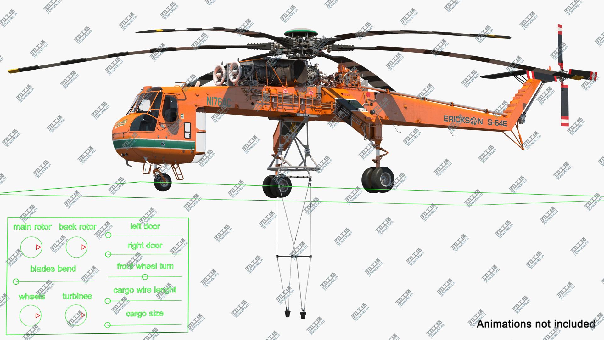 images/goods_img/20210313/Heavy-Lift Sikorsky S-64 Skycrane Helicopter Rigged model/4.jpg